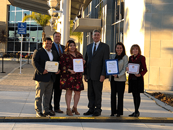Local and State Government representatives holding certificates